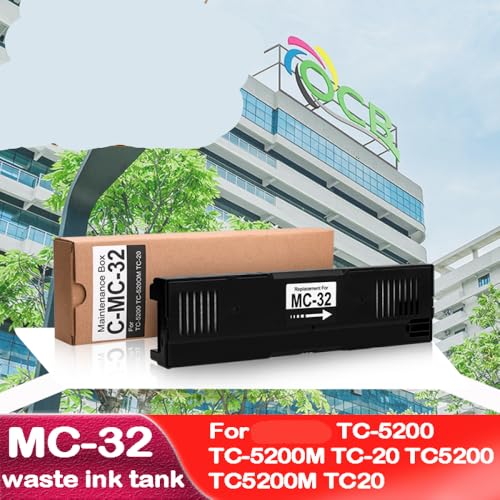 Wartungsbox MC-32, kompatibel mit TC-5200 TC-5200M TC-20 TC5200 TC5200M TC20 Drucker-Abfalltintenbehälter(5pcs) von MRHZKE