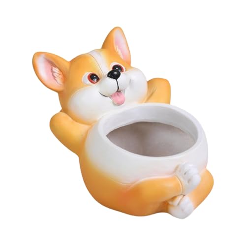 MRKU Blumentöpfe mit Tiermotiv und Hunden, Kaktuspflanze, Blumentopf, Kunstharz, dekorative Gartenvase für Zuhause, Rasen, Innenbereich, Wohnzimmer, Hof, Bepflanzung, Küche, Außenornament MRKU Blumentöpfe mit Tiermotiv und Hunden, Kaktuspflanze, Blumentopf, Kunstharz, dekorative Gartenvase für Zuhause, Rasen, Innenbereich, Wohnzimmer, Hof, Bepflanzung, Küche, Außenornament von MRKU