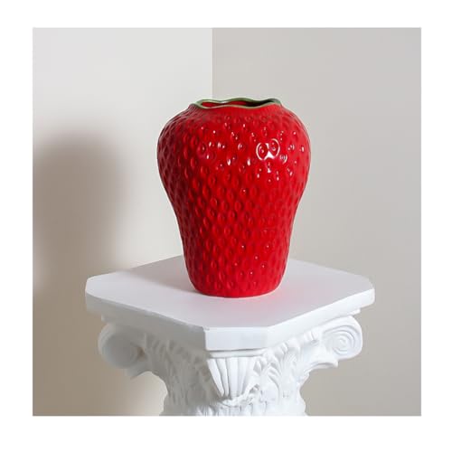 MRKU Erdbeervase, klein, Keramik, dekorativ, für Wohnzimmer, Küche, Garten, Büro MRKU Erdbeervase, klein, Keramik, dekorativ, für Wohnzimmer, Küche, Garten, Büro von MRKU