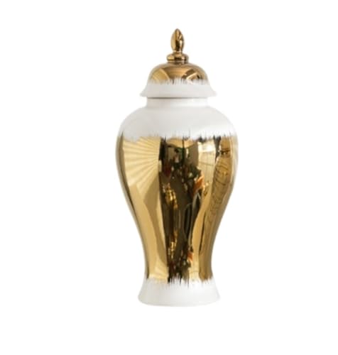 MRKU Gold Ingwer Jar Keramik Vase oder Blume für Home Decor Küche Büro Gold Oriental MRKU Gold Ingwer Jar Keramik Vase oder Blume für Home Decor Küche Büro Gold Oriental von MRKU