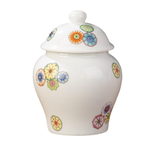 MRKU Ingwerdose Keramik Chinoiserie Dekorative Gläser für Home Office Blumenvase Porzellan für Tisch Wohnzimmer Orientalisch von MRKU