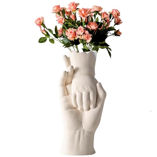 MRKU Keramikvasen für Blumen, ästhetische Knospen zum Halten von Pflanzen – minimalistische Vasenkunst, stabile Couchtischdekoration für das Wohnzimmer zu Hause von MRKU