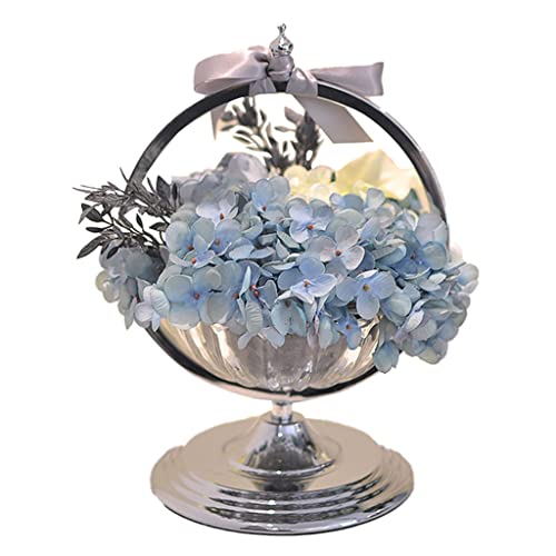 MRKU Legierung Vase mit künstlichen Rosen Blumen Bouquet Seide für Home Braut Hochzeit Party Festival Dekor von MRKU