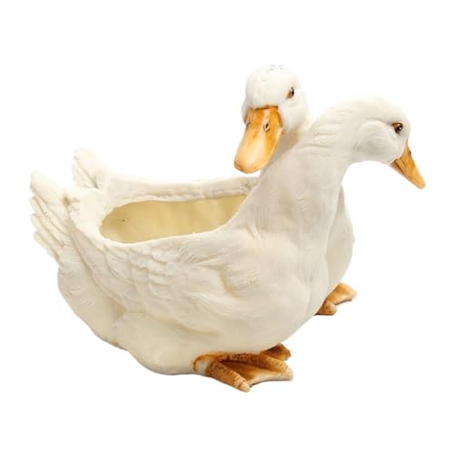 MRKU Lustige Blumentöpfe mit Enten-Design, Pflanzen, dekorative Vasen für Kaktusbehälter, Harzstatue, Bauernhaus, Hof, Heimdekoration, Schlüsselschmuck-Organizer MRKU Lustige Blumentöpfe mit Enten-Design, Pflanzen, dekorative Vasen für Kaktusbehälter, Harzstatue, Bauernhaus, Hof, Heimdekoration, Schlüsselschmuck-Organizer von MRKU