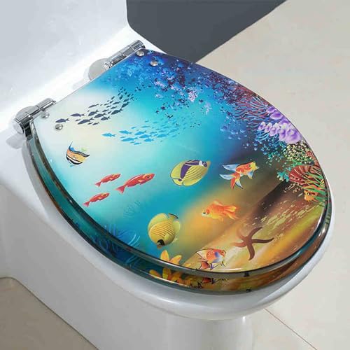 MRKU Toilettensitz, Soft-Close-Toilettensitz aus transparentem Harz für UVO-Toiletten von MRKU