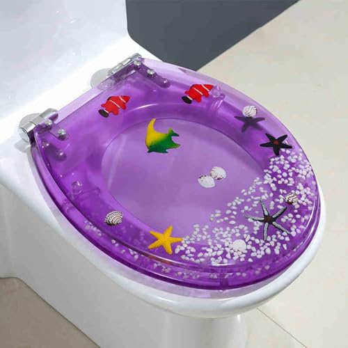 MRKU Toilettensitz, Soft-Close-Toilettensitz aus transparentem Harz für UVO-Toiletten von MRKU