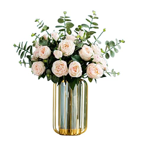 MRKU Wunderschön künstliche Blumen in Vase Fake Silk Bouquet realistische Blume Hochzeitsdekoration MRKU Wunderschön künstliche Blumen in Vase Fake Silk Bouquet realistische Blume Hochzeitsdekoration von MRKU