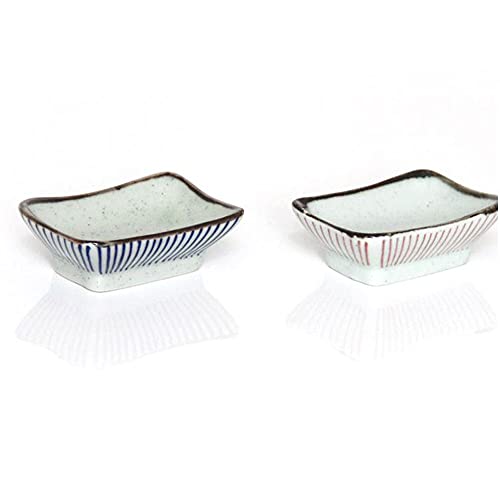 Set mit 3 Vorspeisentellern aus Keramik im japanischen Stil, Soßenschalen, Soja-Dip-Vorspeisenschalen, Beilagenteller von MRKU