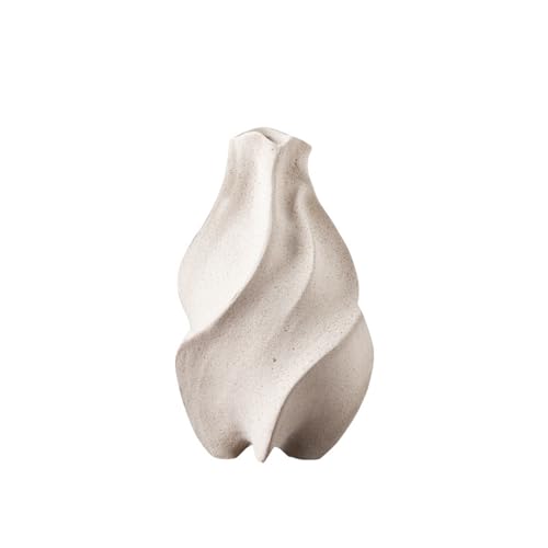 Vase aus weißer Keramik, groß, modern, Blumenform für die Inneneinrichtung, minimalistische hohe Vasen für Wohnzimmer, Tisch, Badezimmer Vase aus weißer Keramik, groß, modern, Blumenform für die Inneneinrichtung, minimalistische hohe Vasen für Wohnzimmer, Tisch, Badezimmer von MRKU