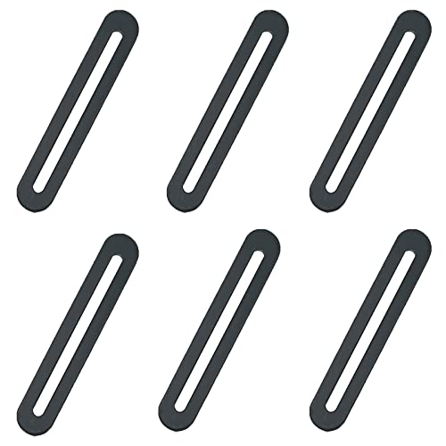 Lushly 6 Stück Flachverbinder Edelstahl, Kohlenstoffstahl Lochplatte Schwarz, Edelstahl Verstellbarer Schwarzer Flachstecker - 11 cm x 1,9 cm, Starke Tragfähigkeit, Stabil Und Zuverlässig von MRMIAN