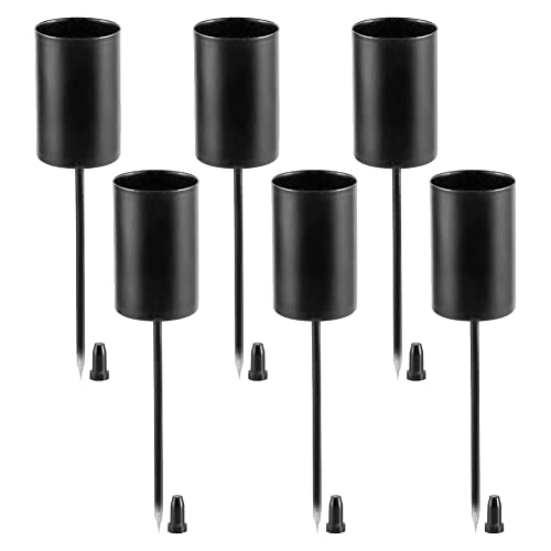 MRNHA Kerzenhalter Adventskranz Kerzenhalter Kerzenhalter Spitzkerzen mit Spieß 6St Schwarz MRNHA Kerzenhalter Adventskranz Kerzenhalter Kerzenhalter Spitzkerzen mit Spieß 6St Schwarz von MRNHA
