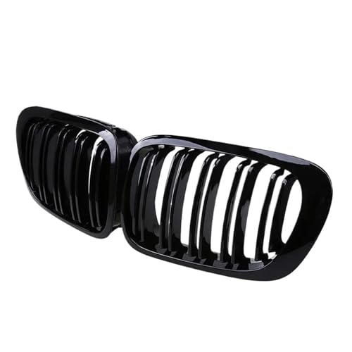 MRNQCB ABS-Kunststoff 2D Coupé-Frontniere Mit Doppellamellen Für B&MW 3er E46 1998–2001 Glänzend-Mattes Carbon-Renngitter Autofront- und Kühlergrills von MRNQCB