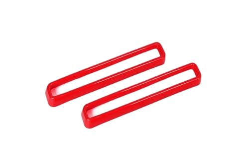 MRNQCB Für Dodge Für Challenger 2015 2016 2017 2018 2019 2020 2021 2022 Frontgrill-Einsätze Zierleisten Schwarz Rot Blau Gelb 2 Stück Autofront- und Kühlergrills(Red) von MRNQCB