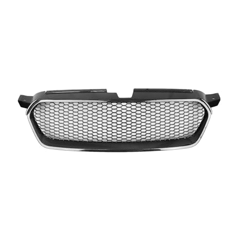 MRNQCB Für Subaru Für Legacy 2008–2009 Frontgrill Racing-Grill Carbonfaser-Optik/Glanz/Mattschwarz Oberes Stoßfänger-/Motorhaubengitter 91121AG20A Autofront- und Kühlergrills(Carbon Fiber Look) von MRNQCB