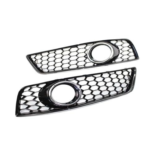 MRNQCB Kühlergrill Mit Wabengitter Für Nebelscheinwerfer Frontstoßstange Für A3 8P 2009 2010 2011 2012 2013 Autofront- und Kühlergrills(Chrome Silver) von MRNQCB