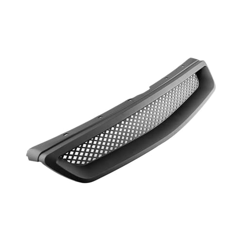 MRNQCB Mattschwarzer Kühlergrill Für Die Motorhaube, Stoßstange, Renngitter Für Civic EK CX DX EX HX LX Type R 1999–2000 Autofront- und Kühlergrills von MRNQCB