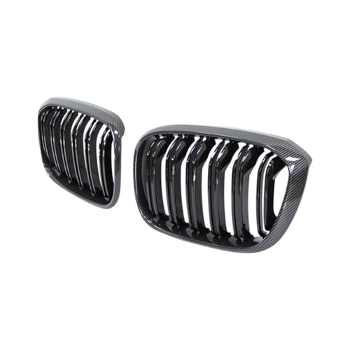 MRNQCB Schwarz Glänzender Frontgrill Für B&MW G01 G08 X3 G02 X4 2018 2019 2020 2021 2022 Autofront- und Kühlergrills(Double Line Carbon) von MRNQCB