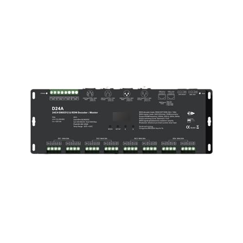 24CH*5A 12V-24VDC CV OLED Decoder D24A 24-Kanal RDM Decoder Vierkanal 250/500/2000/8000Hz PWM Frequenz LED-Licht von MRNUPLUM