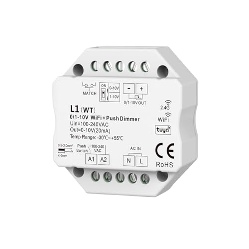AC100-240V 1CH 0/1-10V und Push Dimmer 2,4G R11 Touch Dimmen Fernbedienung Anwendung(L1-WT Only) von MRNUPLUM