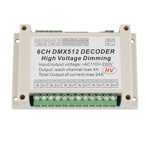 MRNUPLUM AC110V - 220V Hochspannungsdimmung 6-Kanal-DMX512-Decoder 6-Kanal-DMX 4A/CH Hochspannungs-Decoder-Glühbirnen-Dimmerplatine MRNUPLUM AC110V - 220V Hochspannungsdimmung 6-Kanal-DMX512-Decoder 6-Kanal-DMX 4A/CH Hochspannungs-Decoder-Glühbirnen-Dimmerplatine von MRNUPLUM