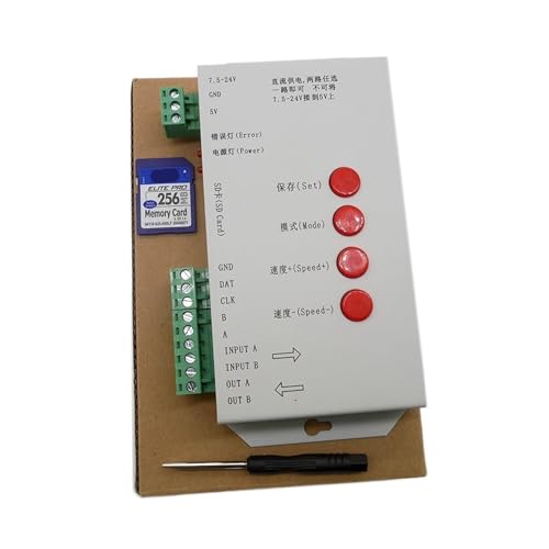 MRNUPLUM K-1000C (T-1000S aktualisiert) Controller K1000C WS2812B, WS2811, APA102, T1000S WS2813 LED 2048 Pixel Programmcontroller DC5-24V von MRNUPLUM