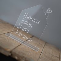 Haus Mit Namen Personalisiertes Aus Acryl | Weihnachtsgeschenk Familien Geschenk Für Einweihung Hochzeitsgeschenk von MRSDECODE