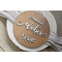 Namensschild Türschild Familie Personalisiert Geschenk | Geburtstag Ausgestanzt Ausgeschnitten Diele Eingange Tür von MRSDECODE