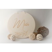 Namensschild Türschild Holzschild Kinderzimmer Babyzimmer Baby Junge Mädchen Personalisiert Geschenk Geburt Geburtstag Ausgestanzt Gravur von MRSDECODE
