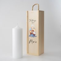 Personalisierte Aufbewahrungsbox Für Taufkerze Kommunionkerze Firmungskerze Mit Arche Noah Und Regenbogen Taufgeschenk von MRSDECODE