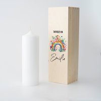 Personalisierte Aufbewahrungsbox Für Taufkerze Kommunionkerze Firmungskerze Mit Regenbigen Taufgeschenk Personalisierte Aufbewahrungsbox Für Taufkerze Kommunionkerze Firmungskerze Mit Regenbigen Taufgeschenk von MRSDECODE