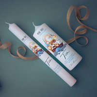 Personalisierte Taufkerze Kommunionkerze Firmungskerze Für Jungen Oder Mädchen Mit Arche Noah | Taufekerze Taufgeschenk Patenkerzen Firmung von MRSDECODE