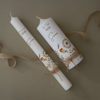 Personalisierte Kommunionkerze Taufkerze Firmungskerze Für Jungen Oder Mädchen Pusteblumen | Taufgeschenk Patenkerzen Firmung von MRSDECODE