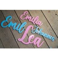 Personalisierter Namensschild Aus Holz Oder Acryl Versch. Farben, Wandeddeko, Türschild, Kinderzimmerdeko Home Decor von MRSDECODE
