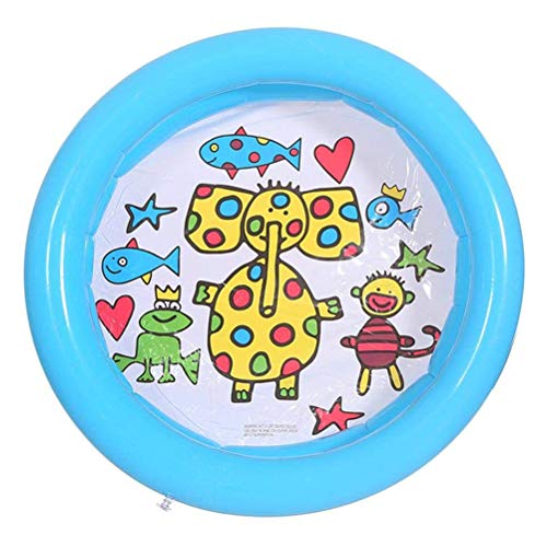 Baby Paddel Pool Aufblasbare Runde Mini -Familienpool für den Gebrauch Im Innenbereich Im Freien aus Haltbarem PVC -Material Blau Gelb 65 Cm (Blau) von MRSTORY