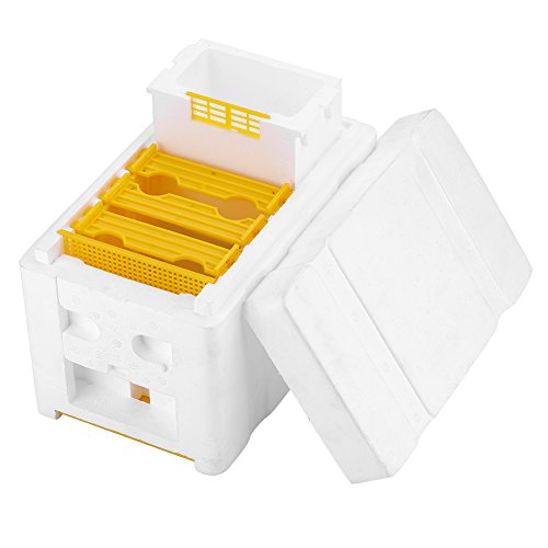 Ernte Bienenstock Imkere King Box Bestäubungsbox Leicht zu Bediene weiß Gewaschene Flecken Temperaturkontrolle Natürliche Wabengebäude Garten Bestäubung EPS -Material 24 X 14,8 von MRSTORY