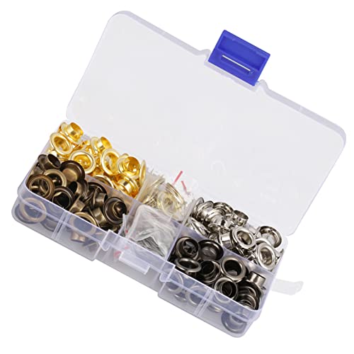 MRSTORY 140sets 8mm Messing Öse Tülle Handwerk Kleidung Zubehör Set Eisen Scheibe Reparaturen Scrapbooking Leder von MRSTORY