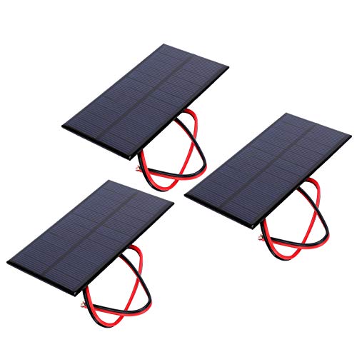 MRSTORY 3pcs DC 6V 1W Solarpanelzell -Leistungsmodul Hocheffizienz Polykristallines Silizium -Solarpanel mit 30 Cm Kabel für -Projekte Wissenschaftliche Forschung MRSTORY 3pcs DC 6V 1W Solarpanelzell -Leistungsmodul Hocheffizienz Polykristallines Silizium -Solarpanel mit 30 Cm Kabel für -Projekte Wissenschaftliche Forschung von MRSTORY