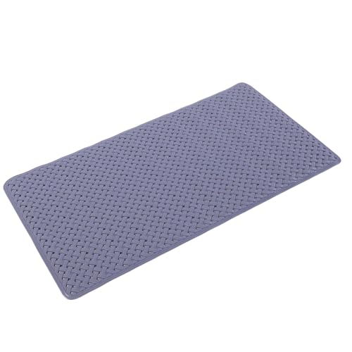MRSTORY Badezimmer Nicht -Slipmatte Dunkelgrau Multifunktional Verdickte Webmuster Starkes Saugnabbecher Design Duschstand Matte für Toilettenbad Dusche Badewanne TPE -Material 36 X 69 von MRSTORY