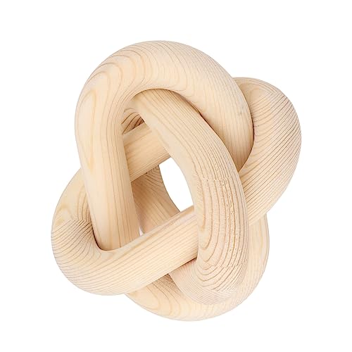 MRSTORY Dekorative Holzkette Glied Rustikale Elegante Handgefertigte Wohnkultur für Wohnzimmer Café Kiefernmaterial 14.5x14,5 cm (Holzfarbe) von MRSTORY