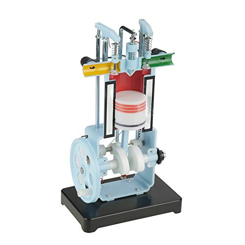 MRSTORY Dieselmotormodell Physik Mechanik Experiment Lehre Instrument 4 Takt Einer Zylinder Demonstrator für Wissenschaftsklasse Mittelschule Plastik Metall 17 cm Basis von MRSTORY