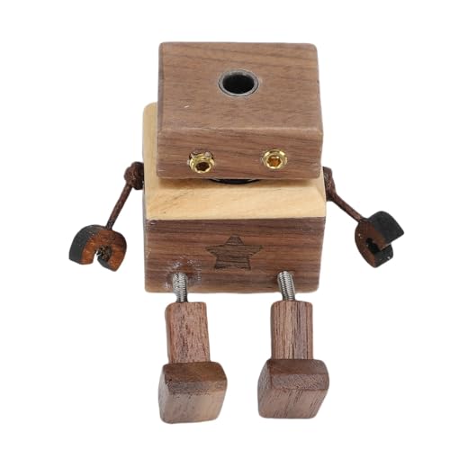 MRSTORY Holzroboterduft Diffusor Flasche Handgefertigtes Bewegliches Auto Entlüftung ätherisches Öl Ornament Home Decor Walnussholz von MRSTORY