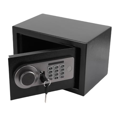 MRSTORY Home Safe Box Premium Verdickter Kohlenstoffstahl Sicherer Passwort Kennwort Schloss Safe für Bargeldschmuckzertifikate Black 200x310x200mm von MRSTORY