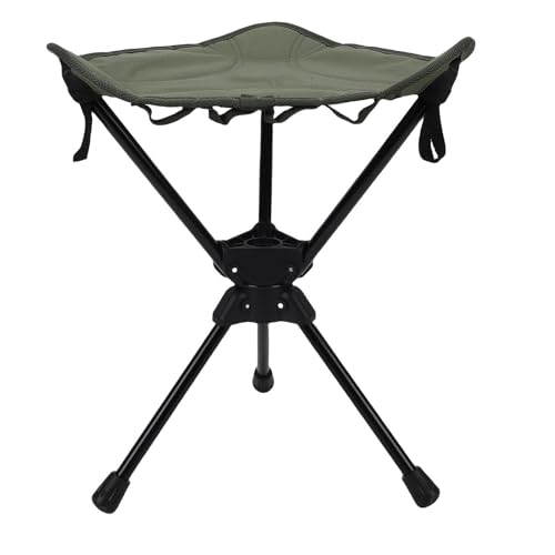 MRSTORY Klappbarer Campinghocker 360 Grad Rotierender Leichter Tragbarer Outdoor -Stuhl Zum Wanderfischerei Picknick aus Oxford -Stoff Aluminiumlegierung (Grün) von MRSTORY