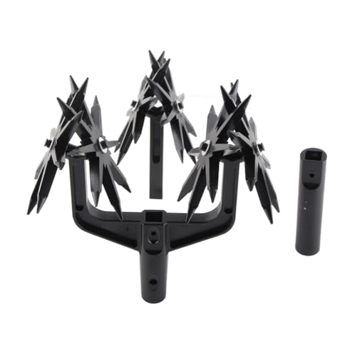 MRSTORY Kultivator Handheld Pinne Gartenwerkzeug Langlebige Schnurlose Bodenmischung für das Wiederversammlung von Gras oder Bodenmischung Schwarz 23,5 X 13,5 X 26,5 cm (Schwarz) von MRSTORY