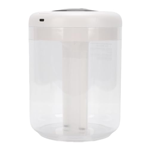 MRSTORY Oberflächenbefeuchter USB Cooler Mist Ruhig 2,8 L Großer Tank Digital Display 7 Farbe Nachtlicht für Home Schlafzimmer Büro ABS PP 5.0x5.0x6.8in (Weiß) von MRSTORY