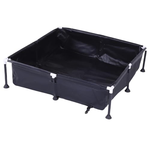 MRSTORY Oberirdischer Schwimmbad Kleiner Tiefes Dauerhafter PVC -Hinterhoffamilie Haustierbad Pool für Garten Im Freien Sommerwasserparty Schwarz 37.4x37,4x7,9 Zoll von MRSTORY