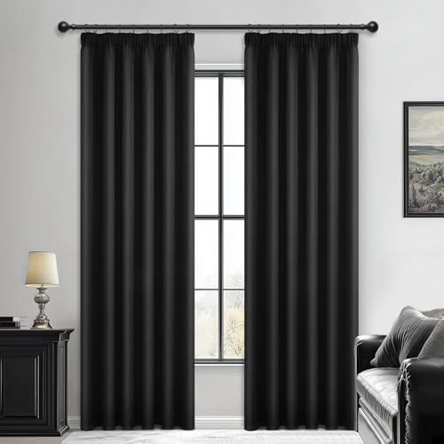 MRTREES Blackout Vorhang vorhänge 225 cm lang gardinen modern Vorhang 140 cm breit vorhänge schwarz küchenfenster gardinen für Wohnzimmer Schlafzimmer Küchen jugendzimmer Junge 2er Set MRTREES Blackout Vorhang vorhänge 225 cm lang gardinen modern Vorhang 140 cm breit vorhänge schwarz küchenfenster gardinen für Wohnzimmer Schlafzimmer Küchen jugendzimmer Junge 2er Set von MRTREES