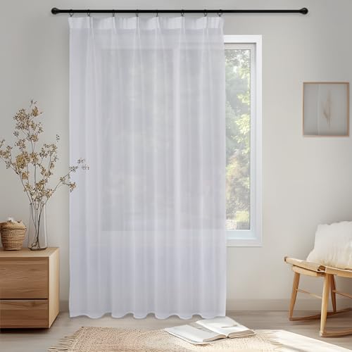 MRTREES Stores Gardinen mit Kräuselband 225cm lang Gardine Weiss Halbtransparent 200cm Breit 1er Set für Kinderzimmer Junge Schlafzimmer Küchenfenster Extra Breite Vorhänge MRTREES Stores Gardinen mit Kräuselband 225cm lang Gardine Weiss Halbtransparent 200cm Breit 1er Set für Kinderzimmer Junge Schlafzimmer Küchenfenster Extra Breite Vorhänge von MRTREES