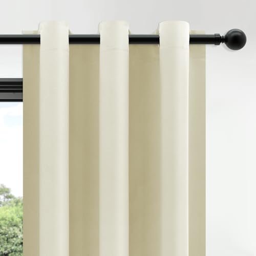 MRTREES Verdunkelungsvorhänge Schlafzimmer 2 Paneele Creme Beige Ösen Thermovorhang für Wohnzimmer und Schlafzimmer Weiche Textur Fensterbehandlungen MRTREES Verdunkelungsvorhänge Schlafzimmer 2 Paneele Creme Beige Ösen Thermovorhang für Wohnzimmer und Schlafzimmer Weiche Textur Fensterbehandlungen von MRTREES