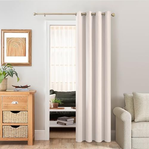 MRTREES Vorhänge Lichtundurchlässig Kinderzimmer Junge Curtains Blackout for Bedroom, Schallschutz Vorhang Tür Lärmschutz 280 cm Lang 140 cm Breit, 1 Stück, Gardinen Beige Wohnzimmer Modern von MRTREES